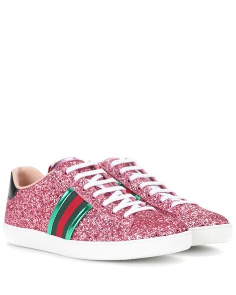 pink glitter gucci shoes|gucci ace sneakers on sale.